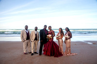 Burgundy Beach Wedding